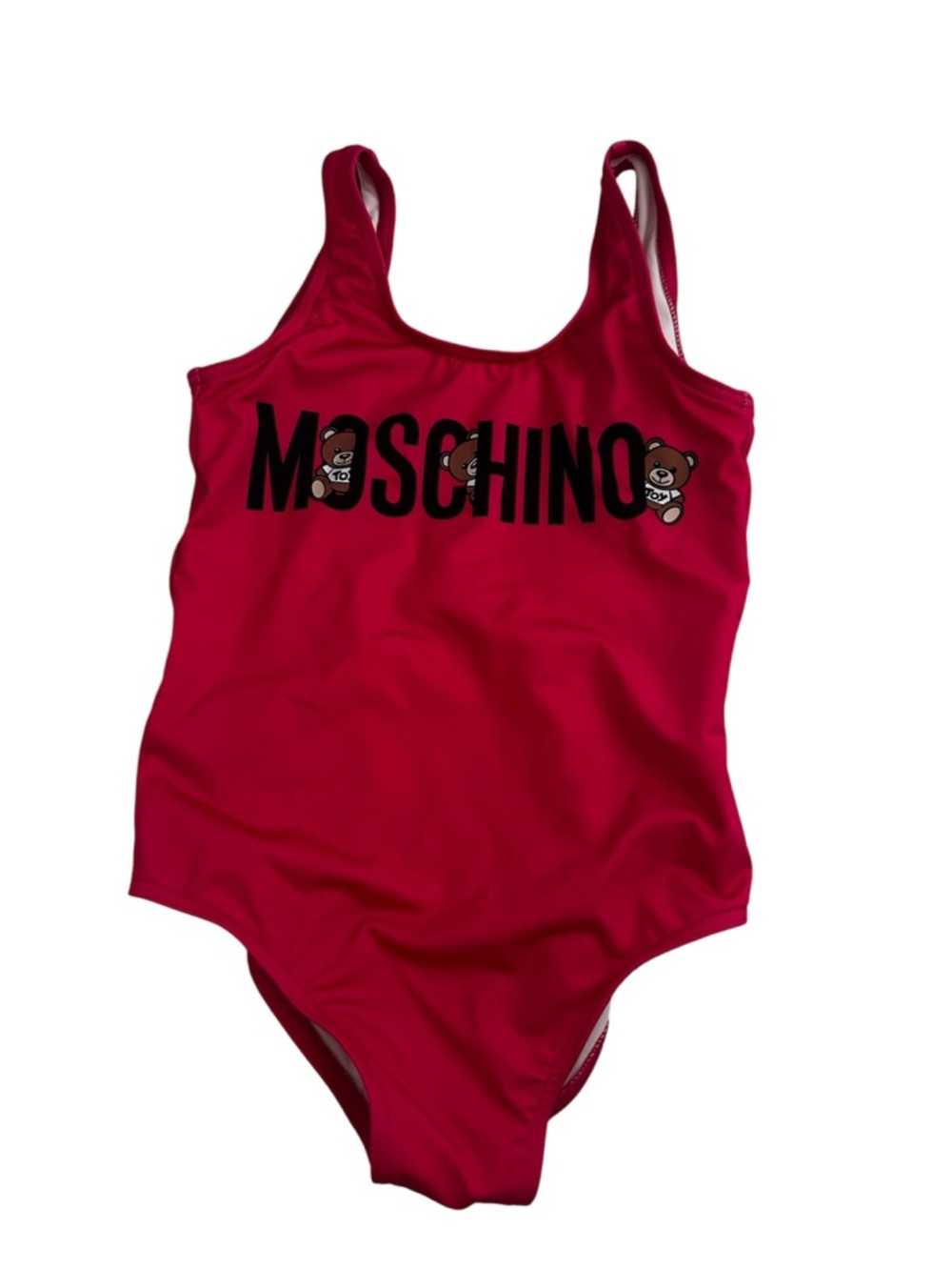 Moschino Hot Pink Logo One-Piece Swimwear